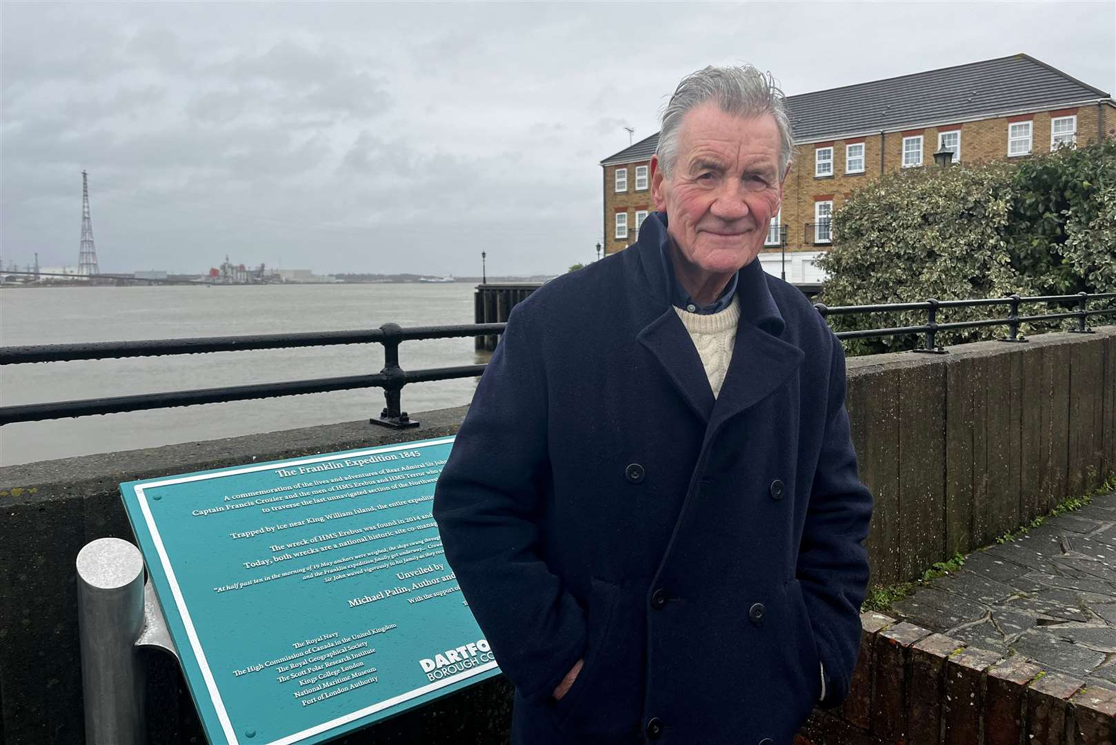 Sir Michael Palin unveilved a plaque to honour the 1845 Franklin Expedition