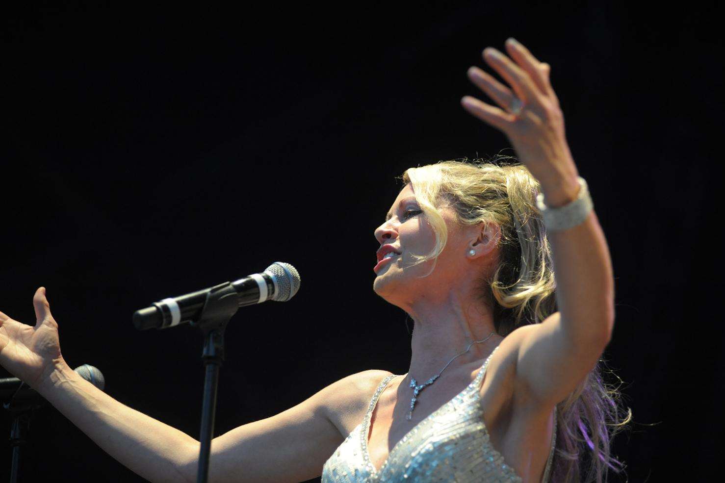 Jo Appleby singing at the Castle Proms