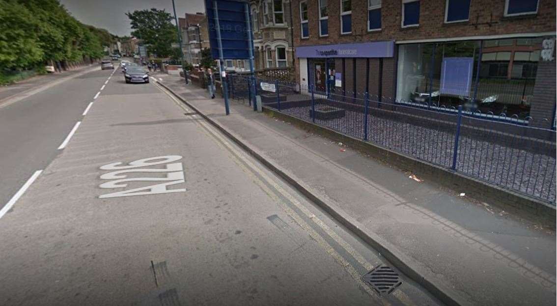 The crash happened in Milton Road, Gravesend, near co-op funeral care. Picture: Google Maps (31786162)