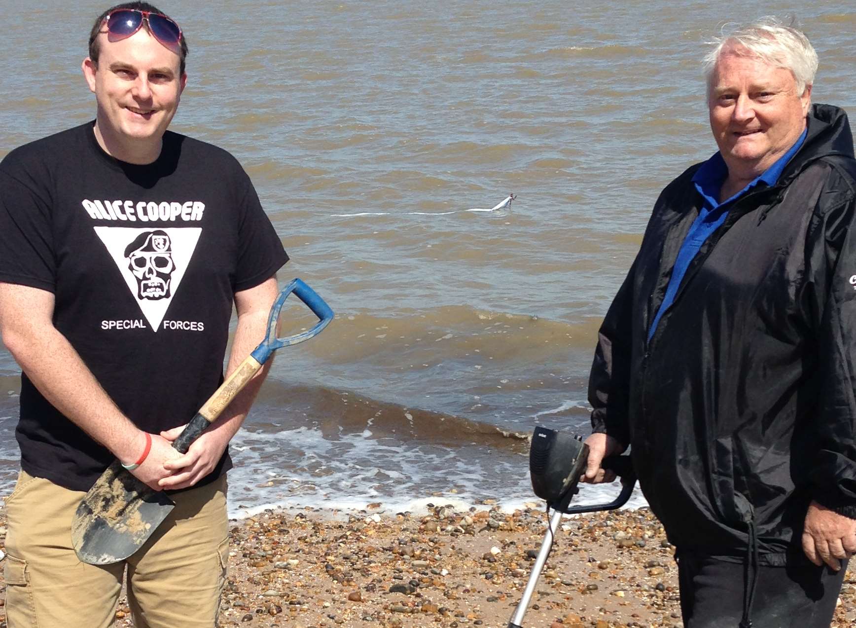 Alan Underdown and his son Gary, who also found a device