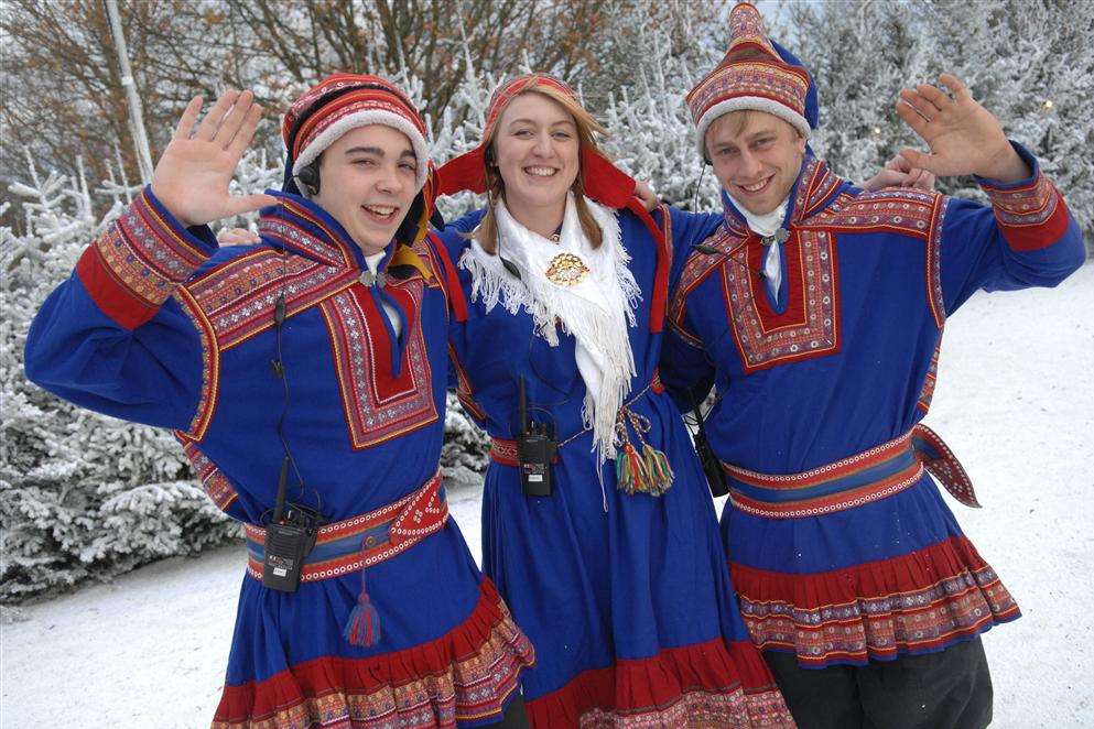 Sami people at the Bewl Water attraction