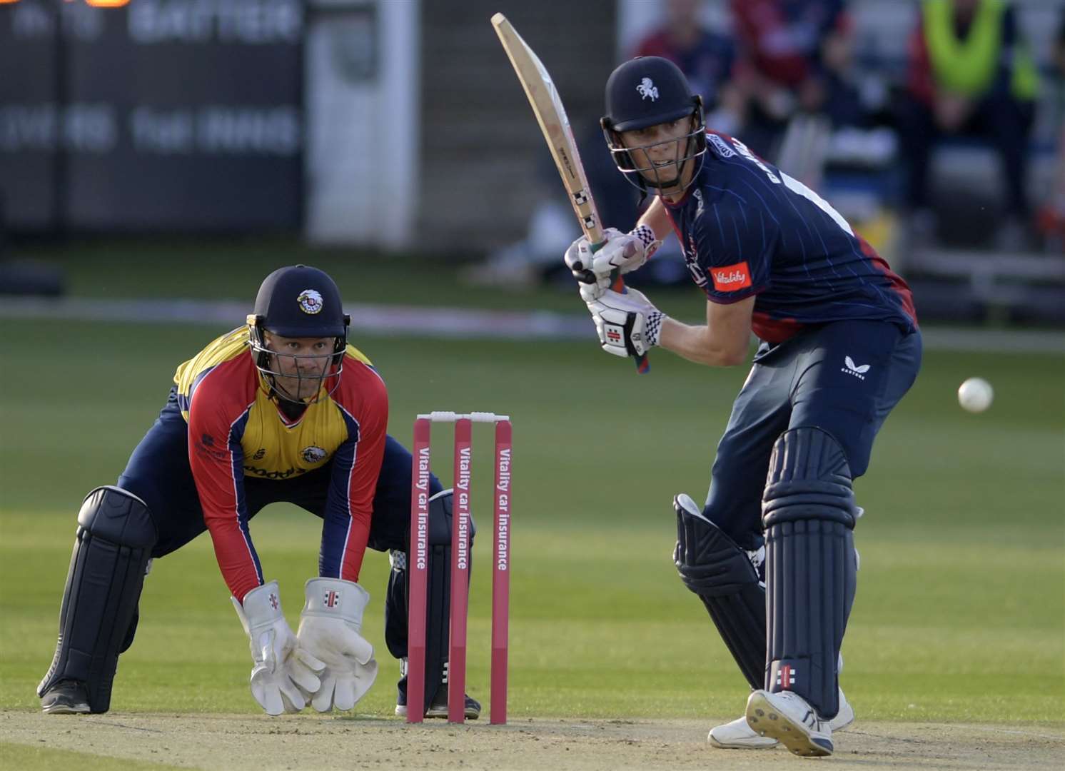 Zak Crawley on his way to 40 in 29 balls against Essex on Friday. Picture: Barry Goodwin