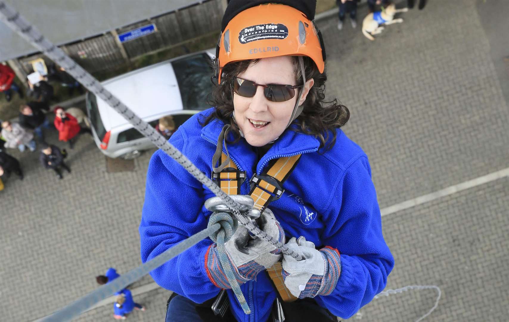 Sue Mason, from Sittingbourne, raised money for Guide Dogs Medway in the KM Charity Abseil