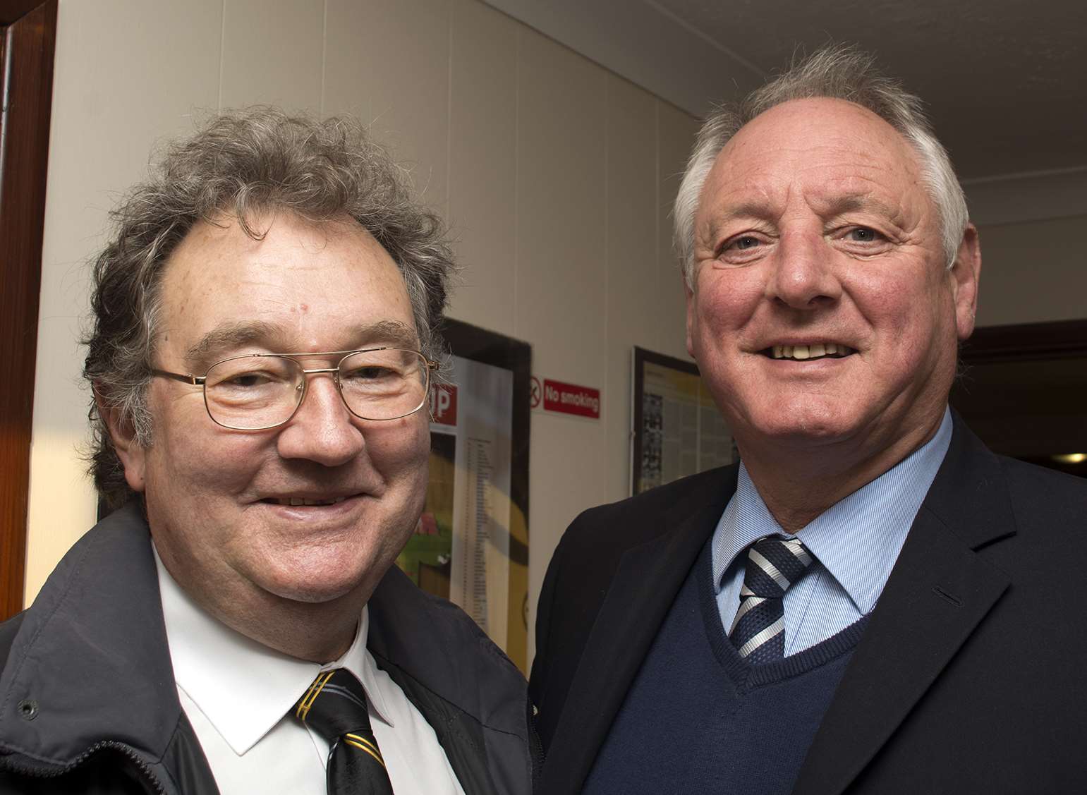 Folkestone Invicta chairman Jim Pellatt and manager Neil Cugley