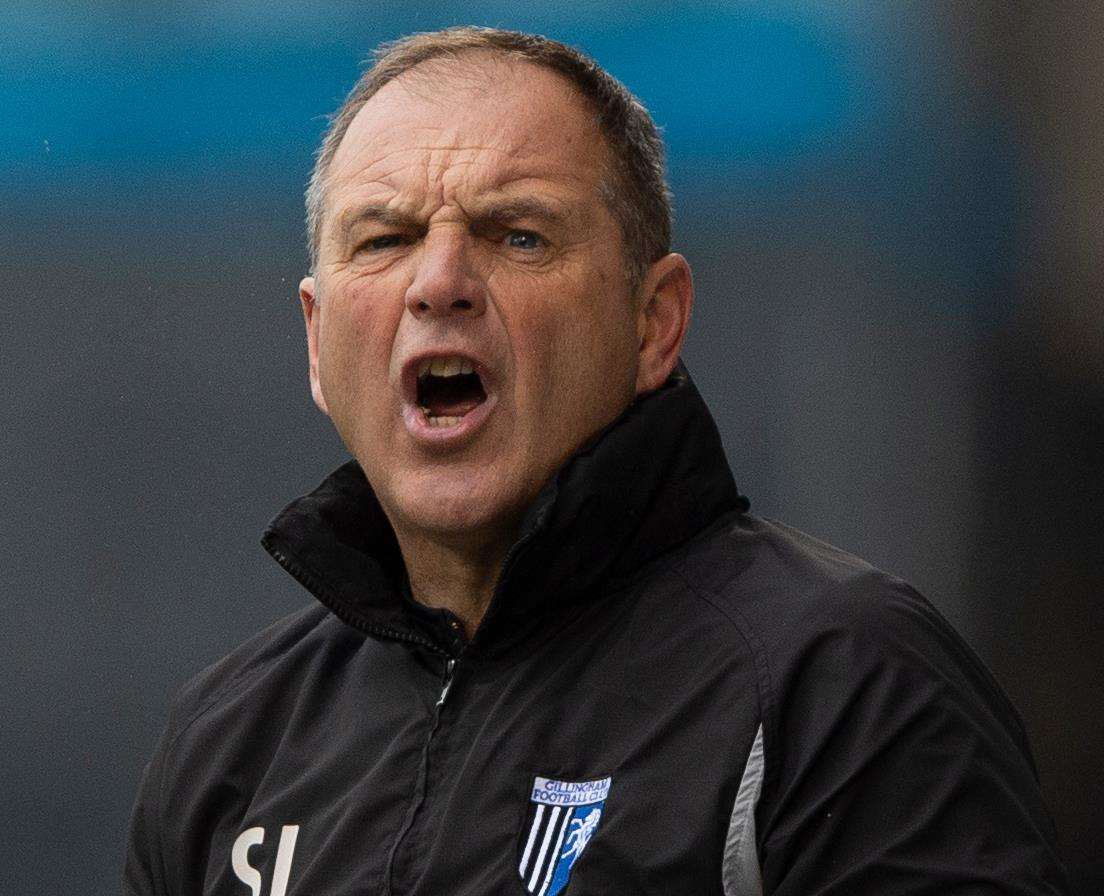 Gills manager Steve Lovell gets animated on the touchline during Saturday's win over Scunthorpe Picture: Ady Kerry