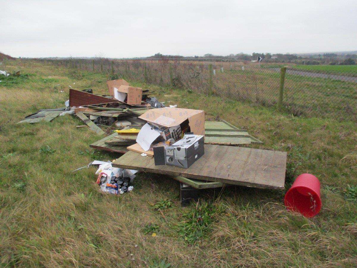 A large dump of rubbish was left in Birchington on January 15. Picture: Thanet District Council (6819213)