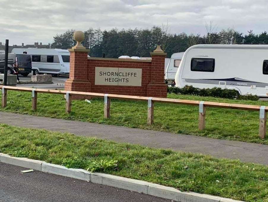 The travellers were previously at the Shorncliffe Heights estate