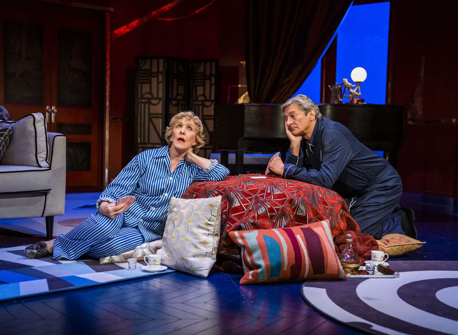 Patricia Hodge and Nigel Havers on stage Picture:Tristram Kenton