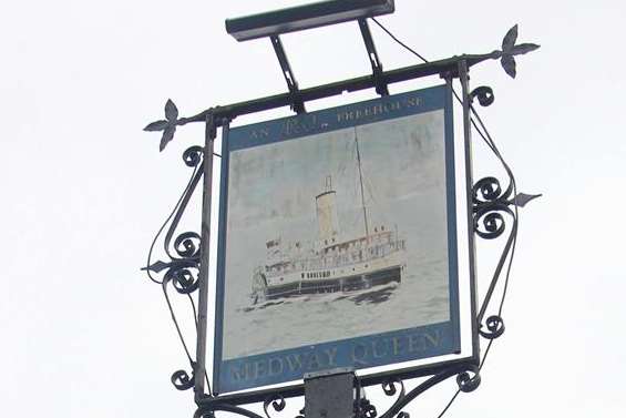 Medway Queen pub sign