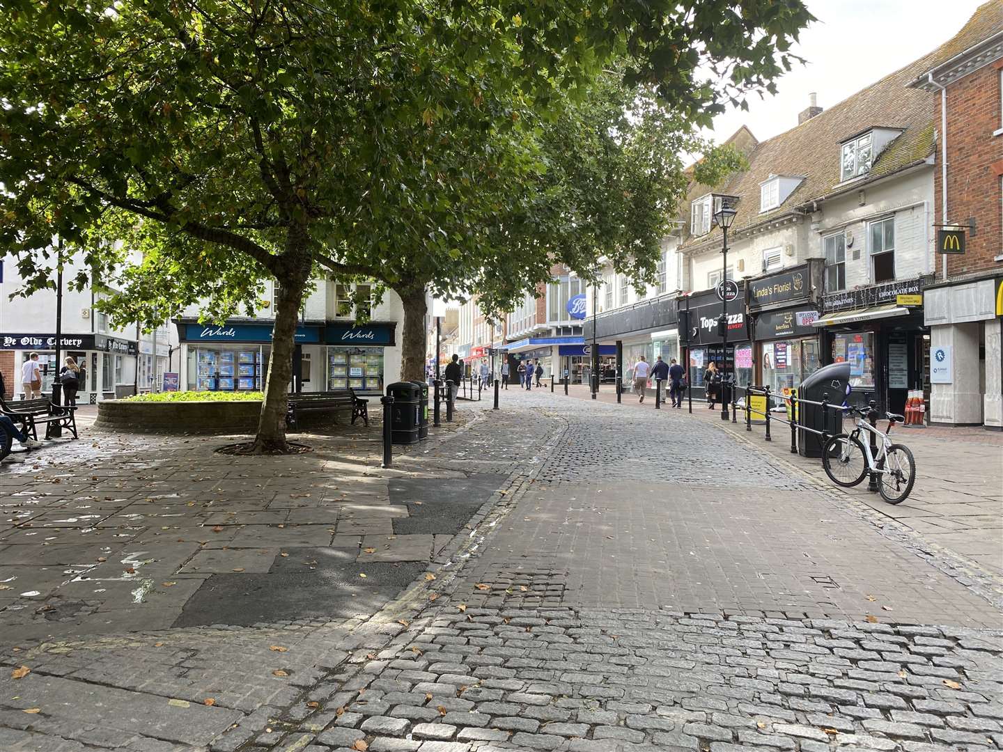 Officers on patrol responded to the incident in Ashford high street