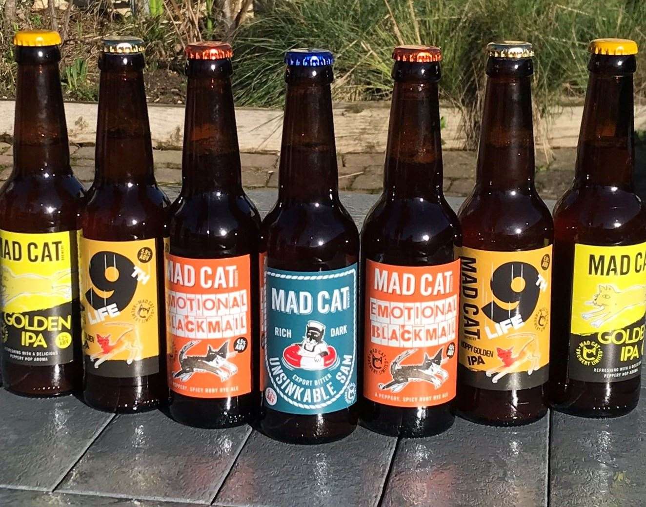 Beers from Faversham's Mad Cat Brewery - they admire what BrewDog has achieved but says its influence has been minimal on the market