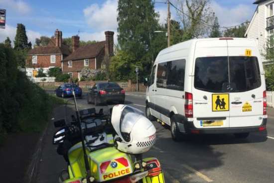 A minibus was pulled over. Picture: Kent Police RPU