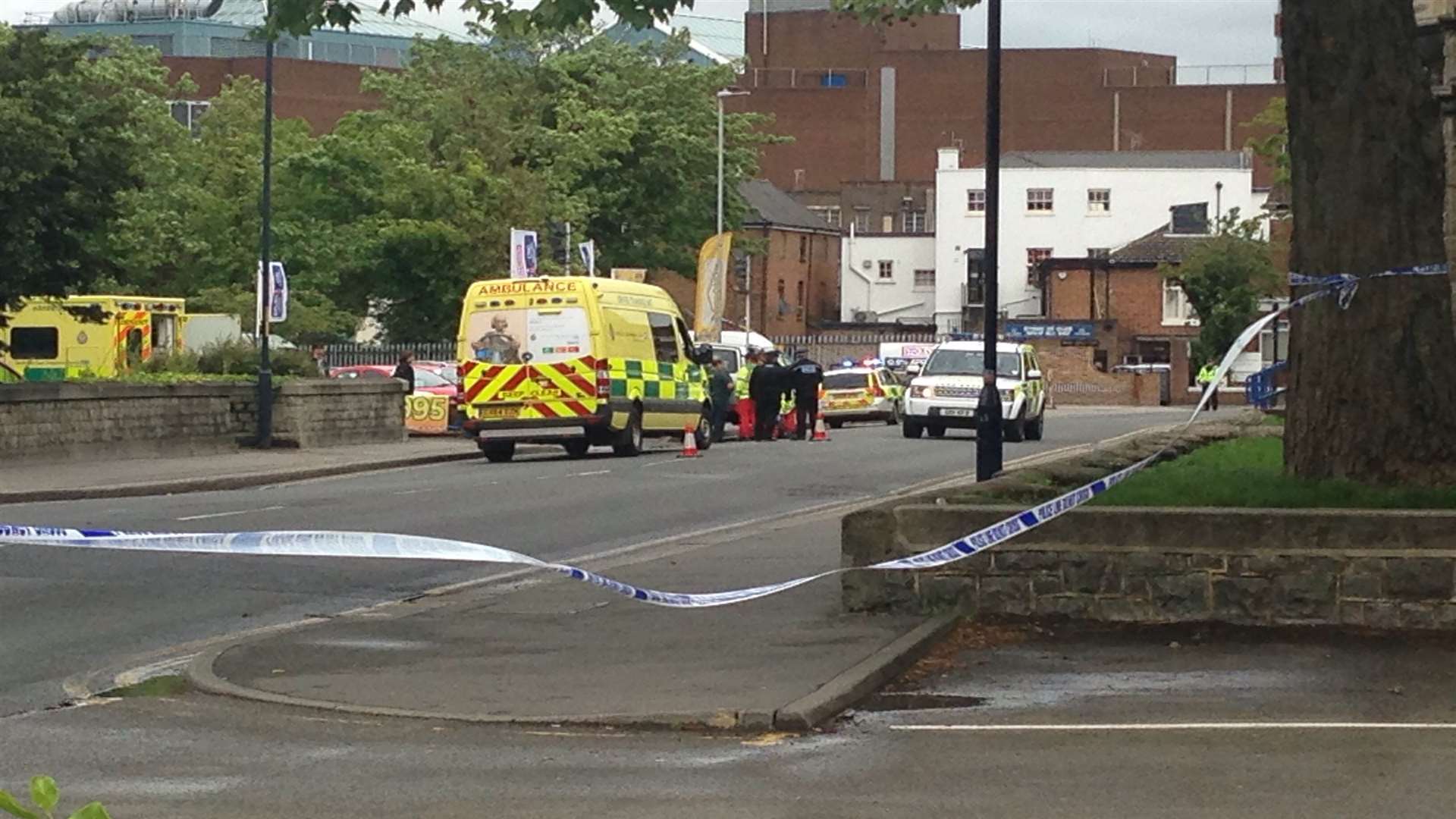 Emergency services are at the scene in Palace Avenue, Maidstone.