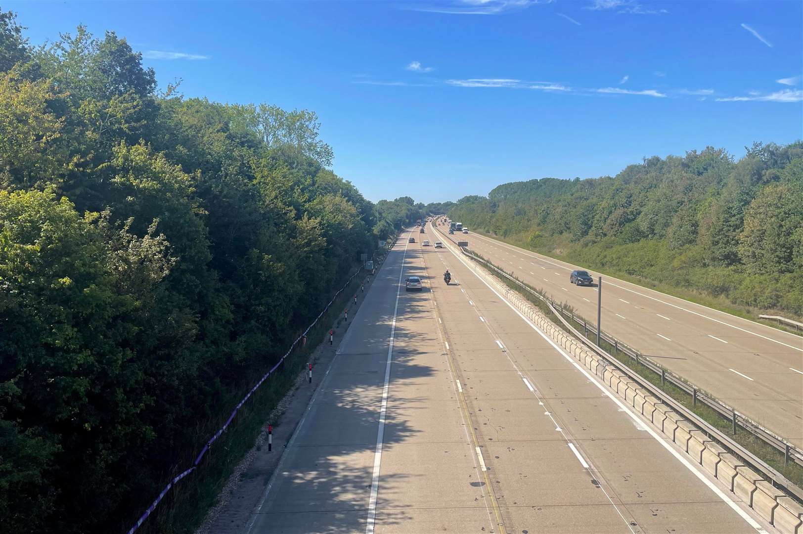 Speed restrictions on the M20 London-bound between Ashford and Maidstone have mostly been lifted