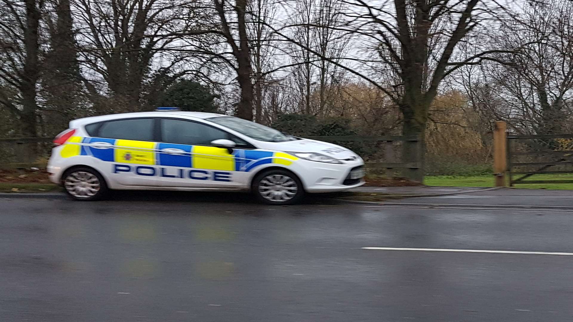 A police car in Rheims Way, Canterbury