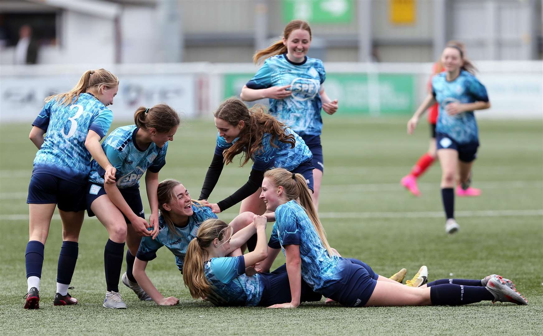 London City Lionesses celebrate a brilliant second-half goal from Lois Shooter. Picture: PSP Images