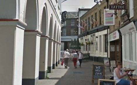 The threats were made by Phillip Mensah in Market Buildings, Maidstone. Picture: Google Street View