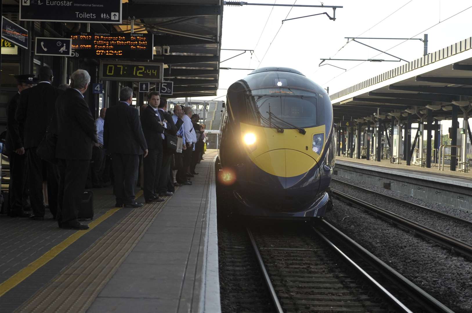 Departure of the first high speed Javelin trains carrying fare paying passengers to London. Picture: Barry Goodwin