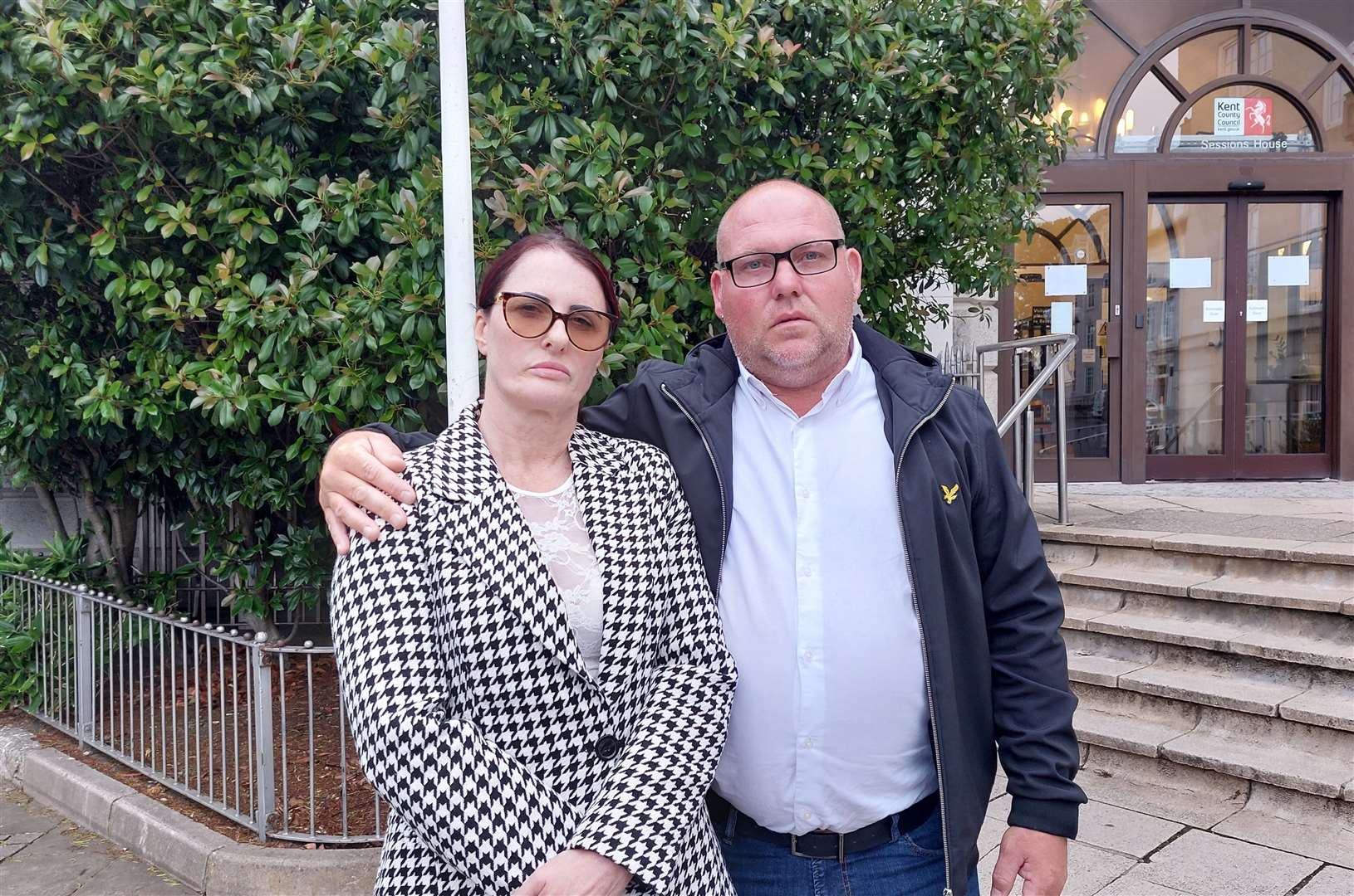 Nicola Foster and Mark Trainor, Sam's mother and stepfather