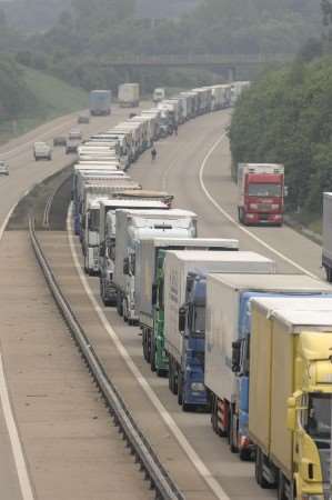 Operation Stack in place on the M20 near Ashford this week