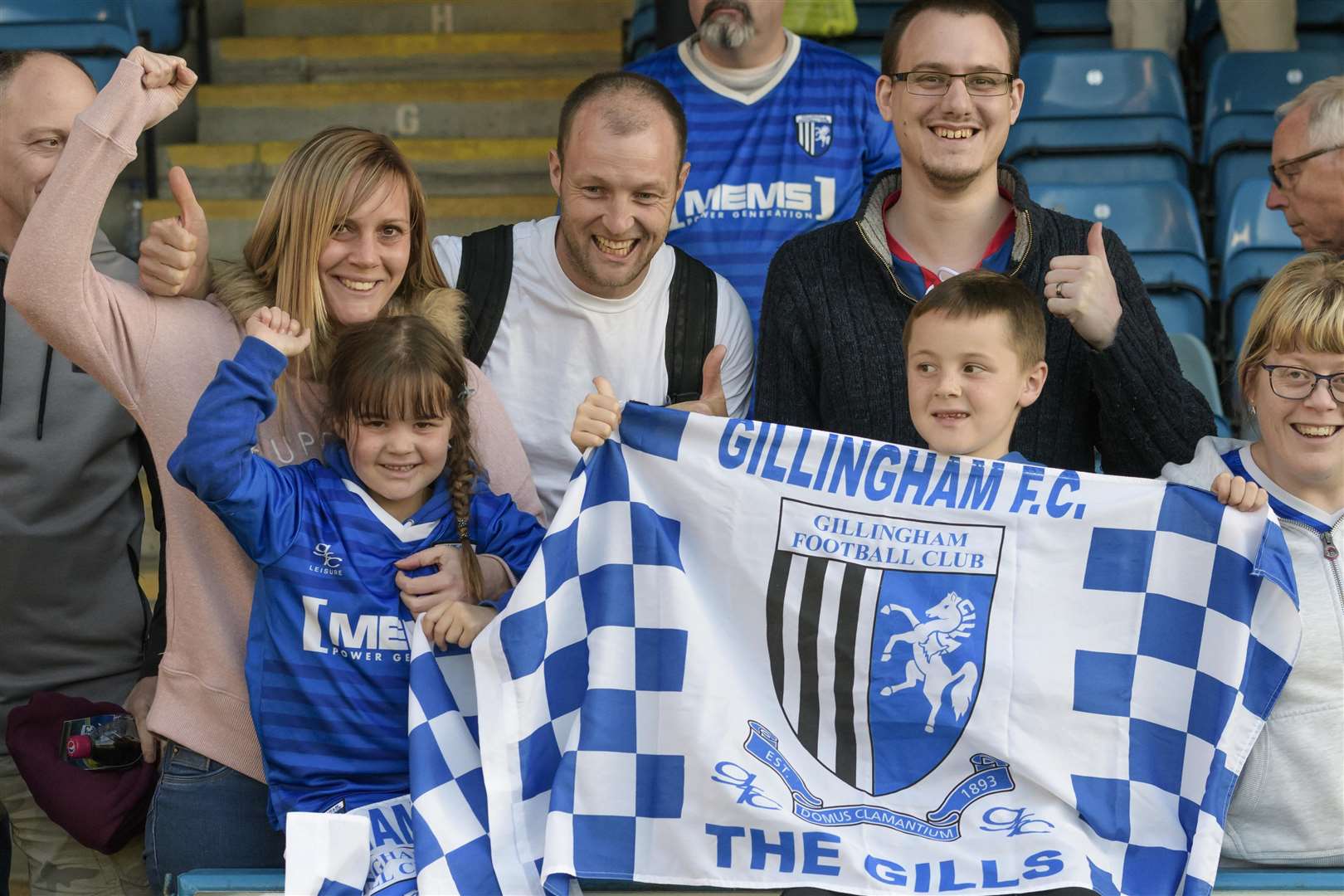 Happy Gills fans after the last game of the season Picture: Andy Payton