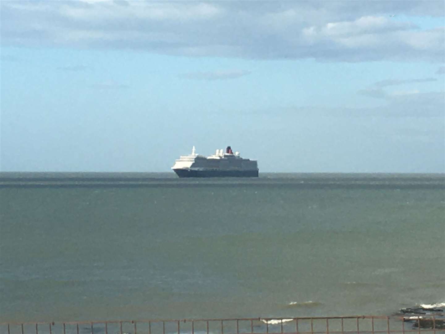 The Queen Victoria, a Cunard Line cruise ship, just off Botany Bay