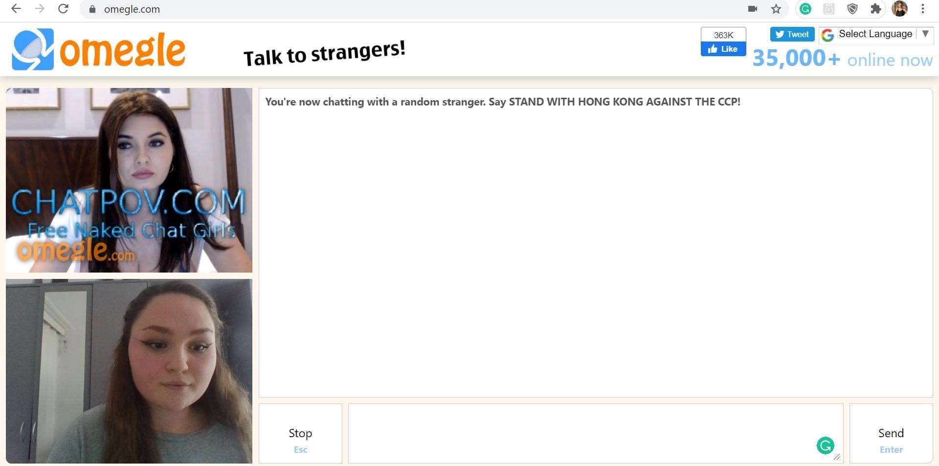 I went on Omegle and this is what I photo