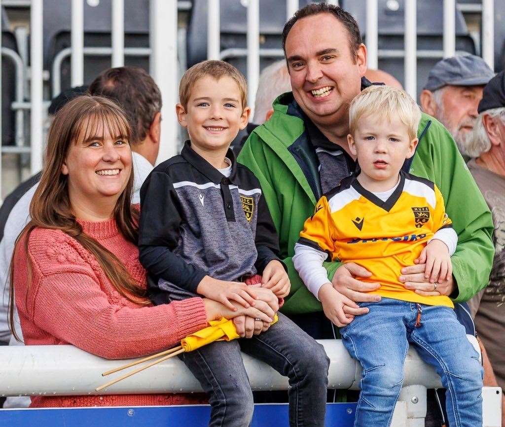 The Wright family at the Gallagher Stadium. Picture: Helen Cooper
