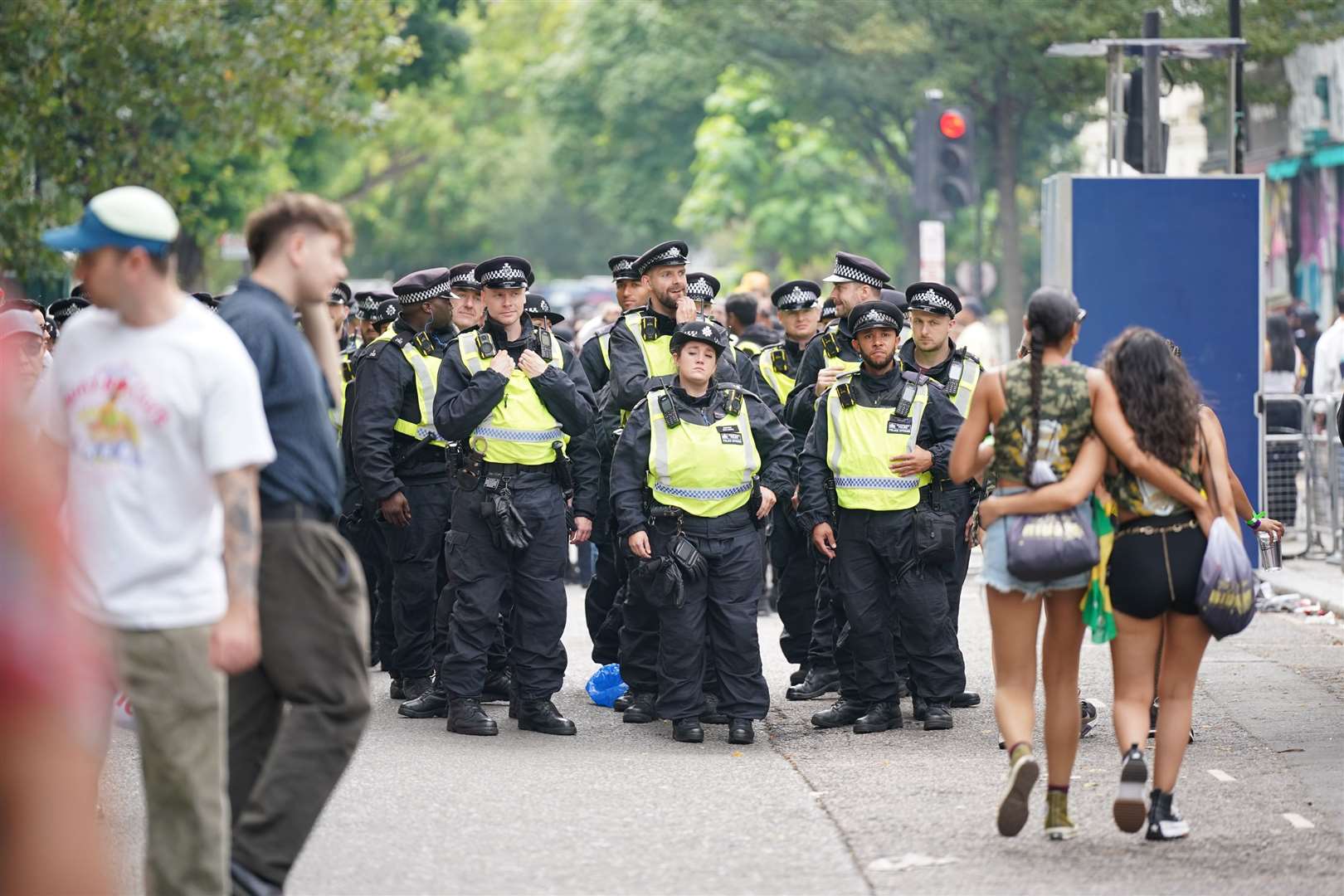 Police at Notting Hill Carnival (Yui Mok/PA)
