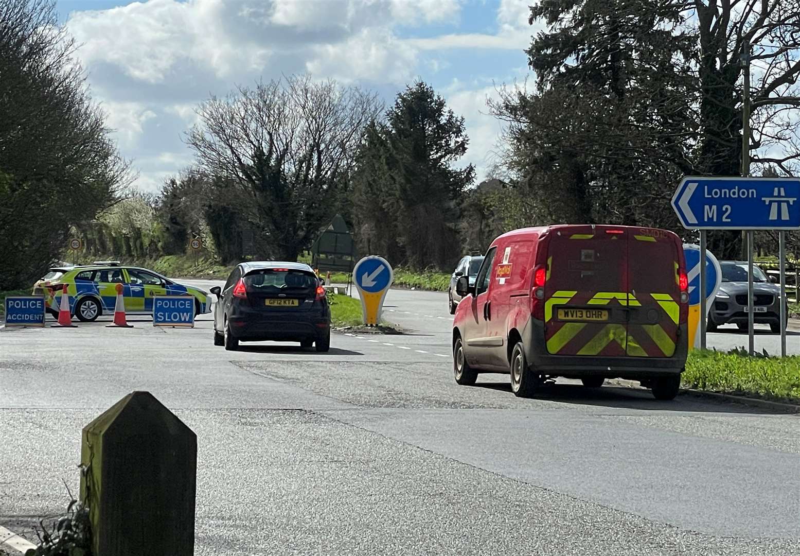 Police closed the A251 Ashford Road
