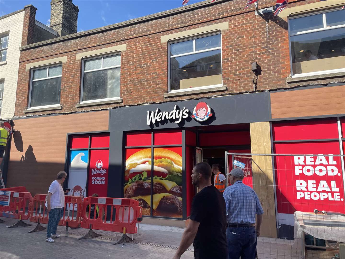 Wendy's in Week Street, Maidstone, has removed scaffolding from its site and will be opening soon