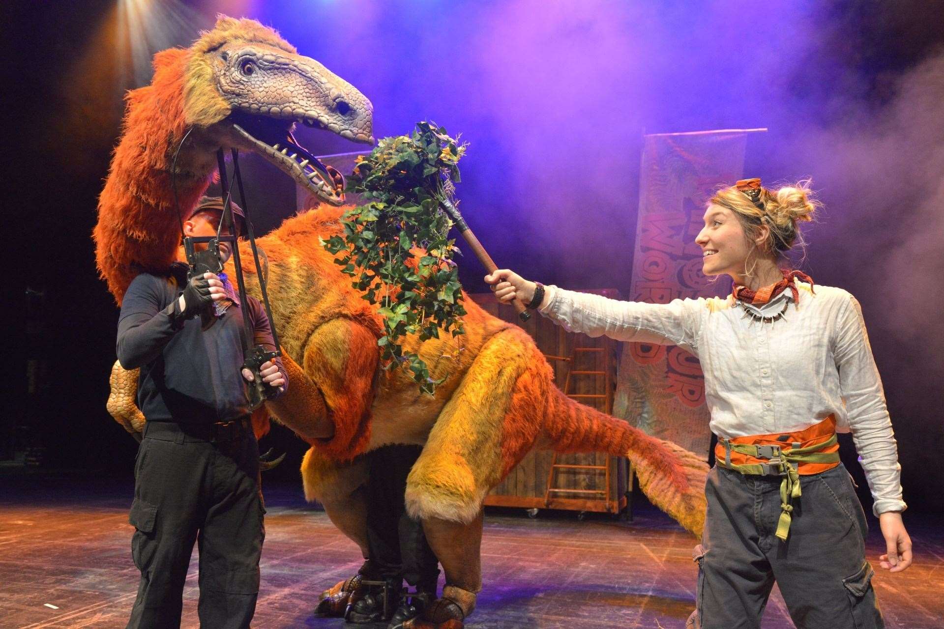 Dinosaur World Live brings prehistoric creatures to life with puppets. Photo: Robert Day