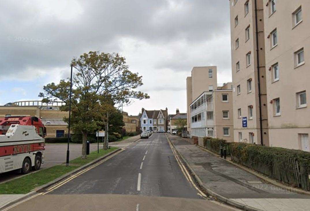 A property in Queen Street, Herne Bay and police found another knife thought to be involved in vehicle theft. Picture: Google