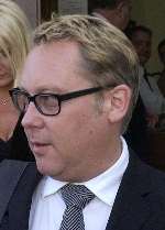 Vic Reeves, real name James Moir, at Maidstone Magistrates Court on Thursday. Picture: JOHN WARDLEY