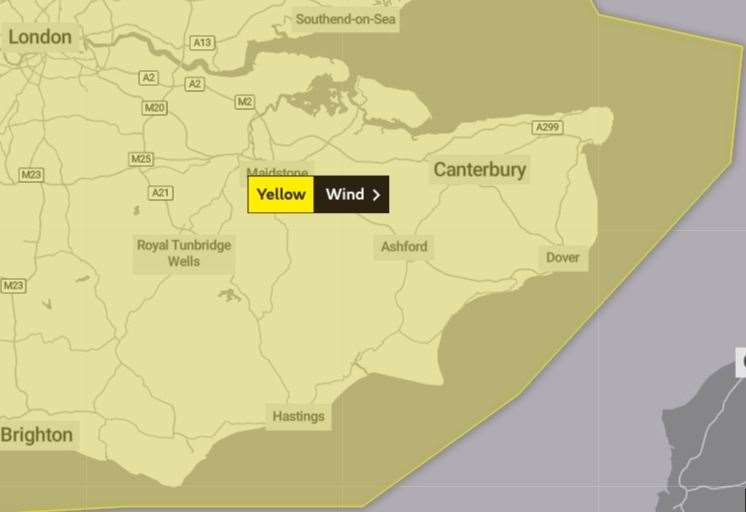 A yellow weather warning is in force until 9pm (7820864)