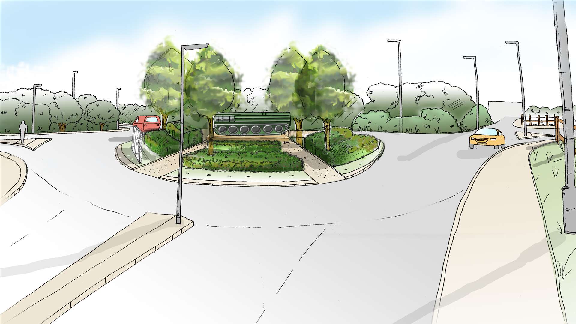 An artist's impression of the new Chart Road. Picture courtesy of KCC Highways