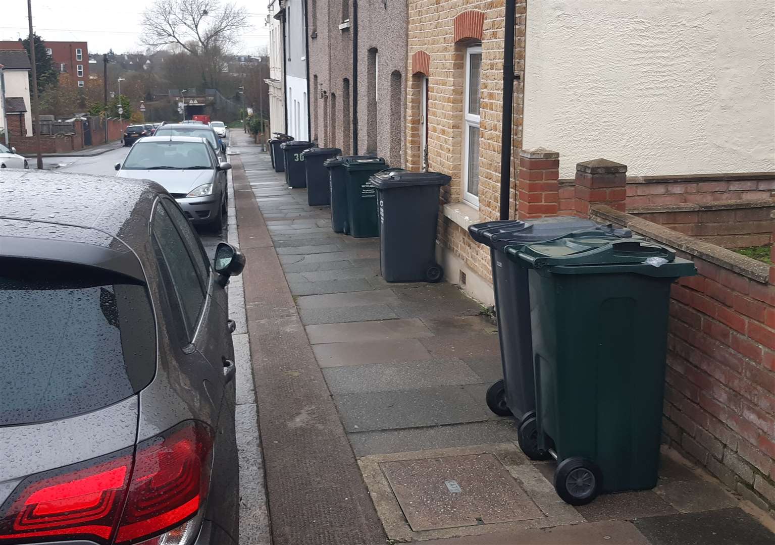 What restrictions you are under can be referenced to by the colour of your bins in Maiden Lane, Dartford