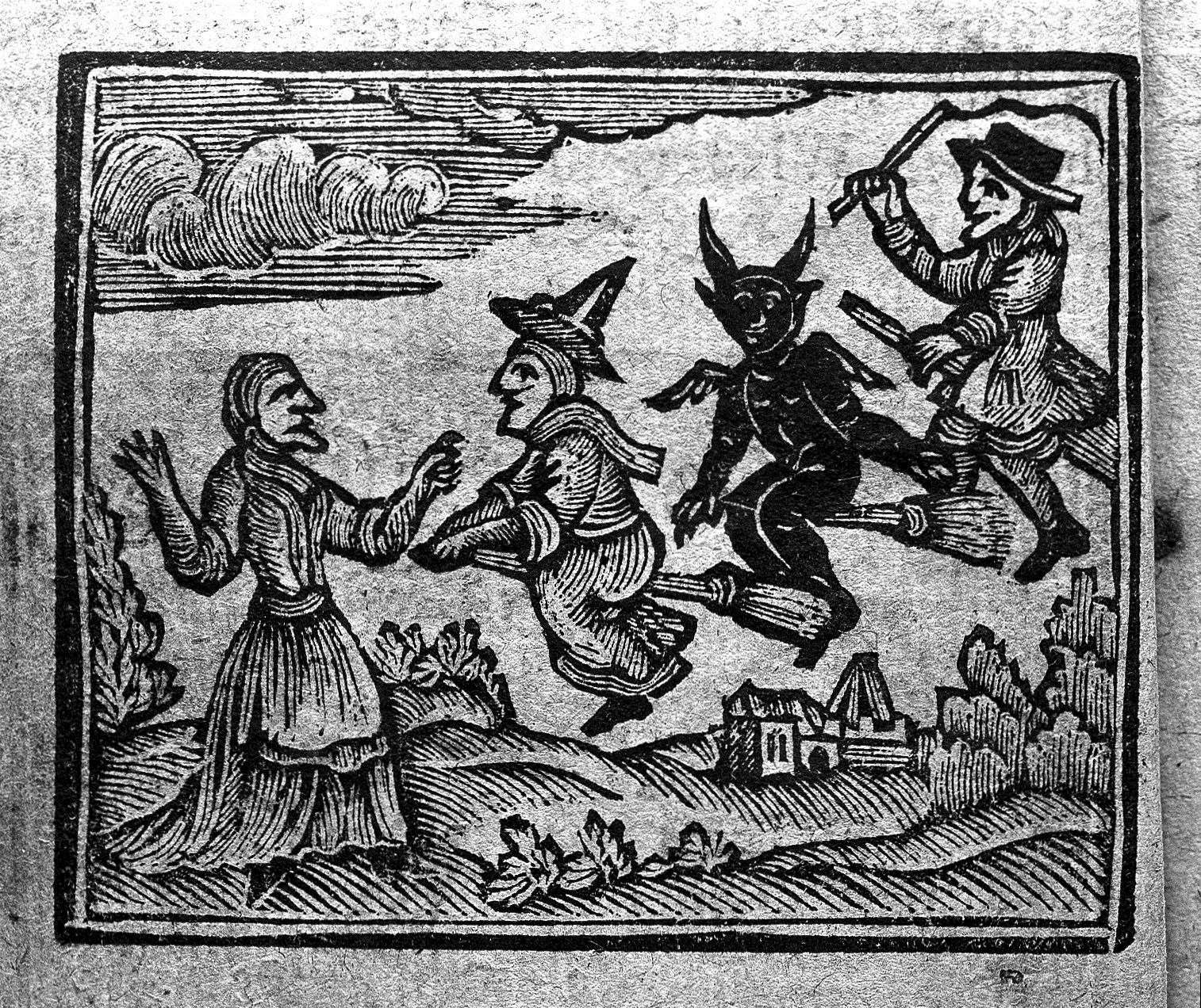 Witchcraft was a crime punishable by death until the 18th century. Picture: The History of Witches and Wizards, 1720