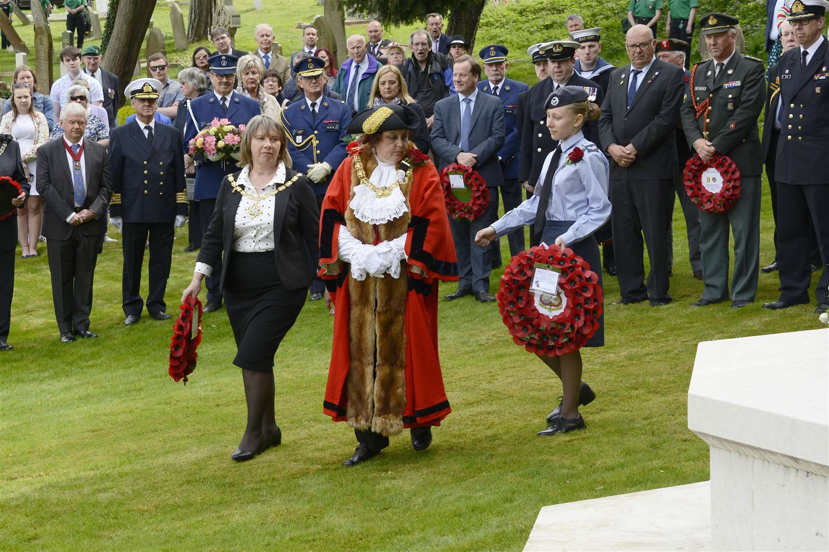 The last live ceremony two years go, with the then Dover mayor Sue Jones, at St James Cemetery. Picture: Paul Amos