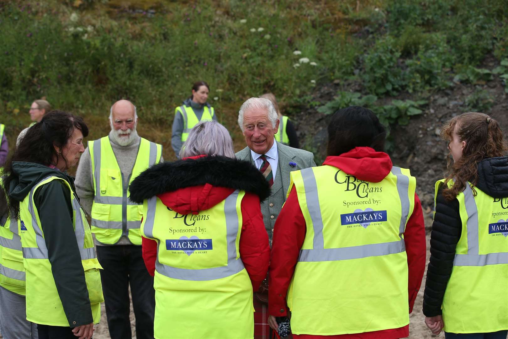 The Prince of Wales during a visit to Caithness Beach Clean Group (Paul Campbell/PA)
