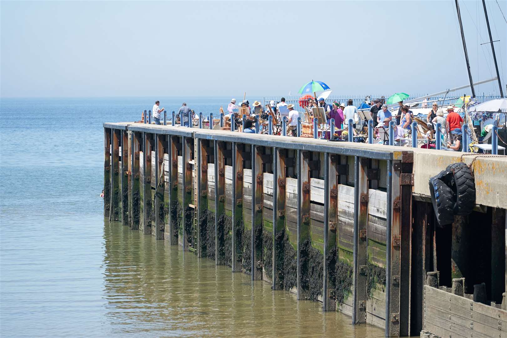 Crowds at Whitstable Harbour for Landscape Artist of the Year. Picture: Sky Arts