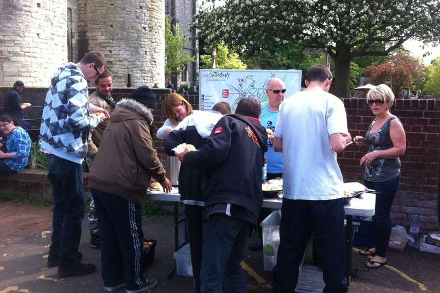 Honour British Forces providing food to homeless in Canterbury