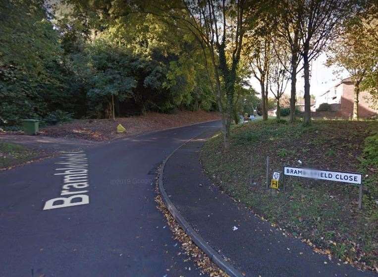 The victim accessed the area from an entrance in Bramblefield Close, Longfield. Photo: Google