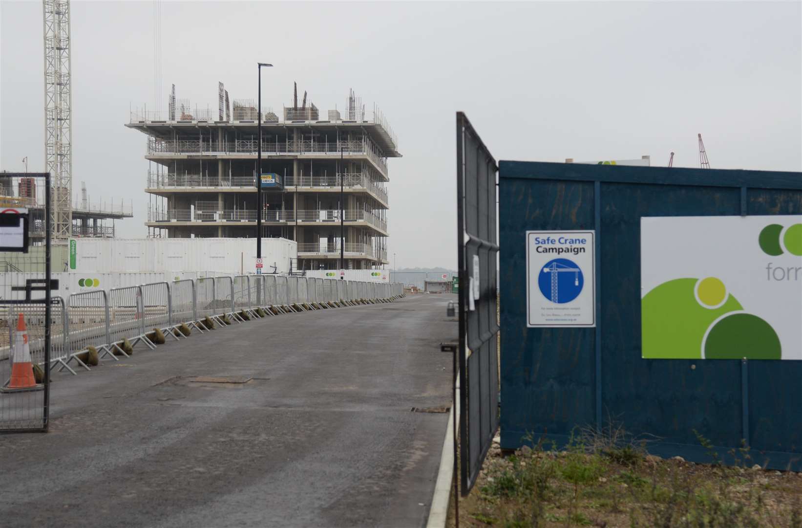 The Chatham Waters development is one of a number of works taking place across Medway, but has ground to a temporary halt