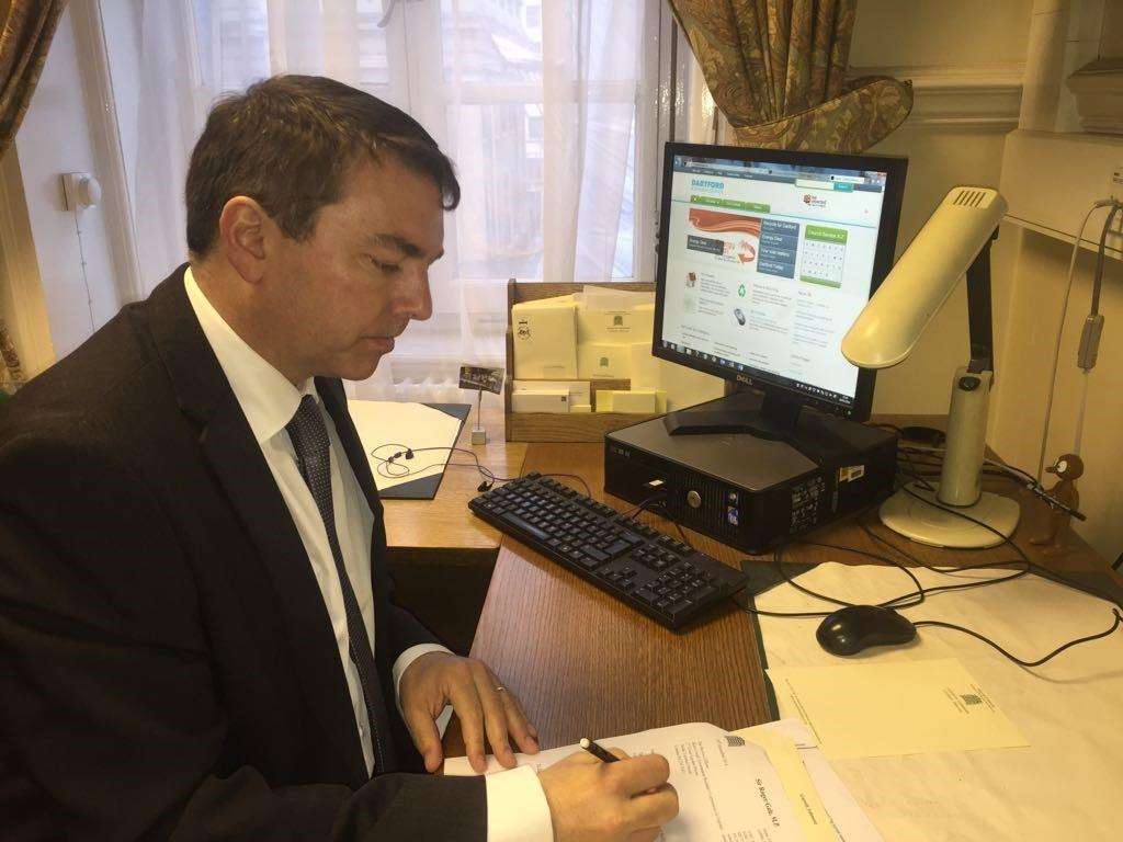 Gareth Johnson MP in his office (4065565)