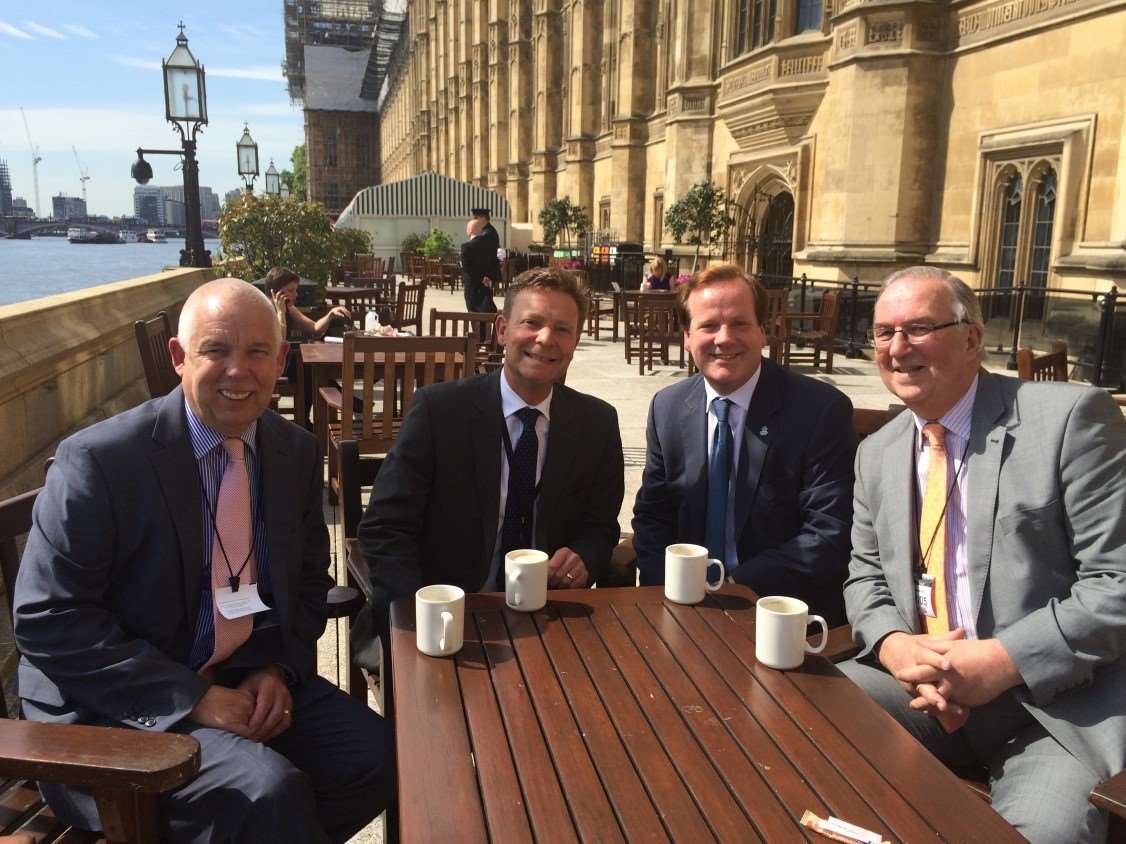 Tim Ingleton, Craig Mackinlay, Charlie Elphicke and Paul Watkins meet at the House of Commons