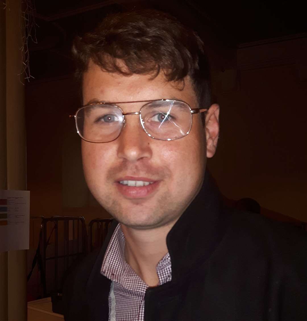 Jamie Rose, 29, (Con) took the seat in the Alkham and Capel-le-Ferne ward