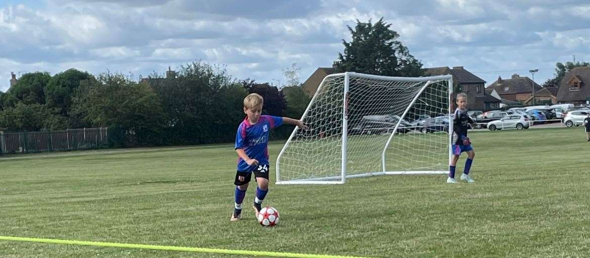 Finley in action for Upchurch Colts. Picture: Micthell Bonney