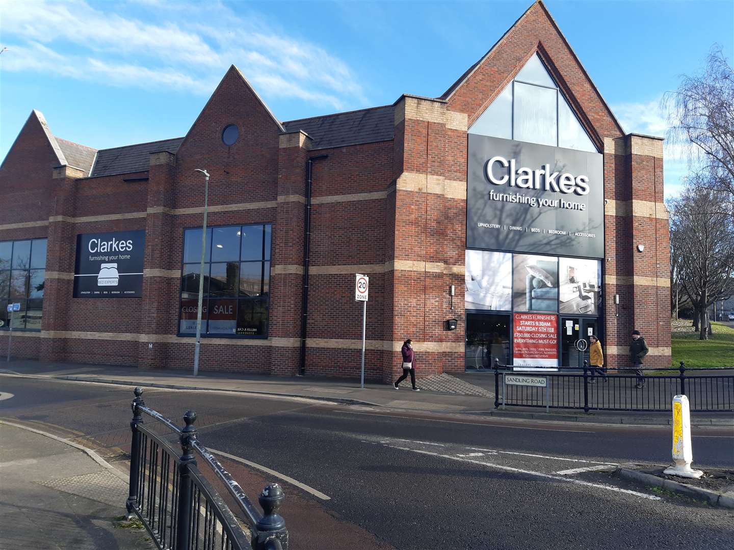 Clarke's furniture store in Sandling Road