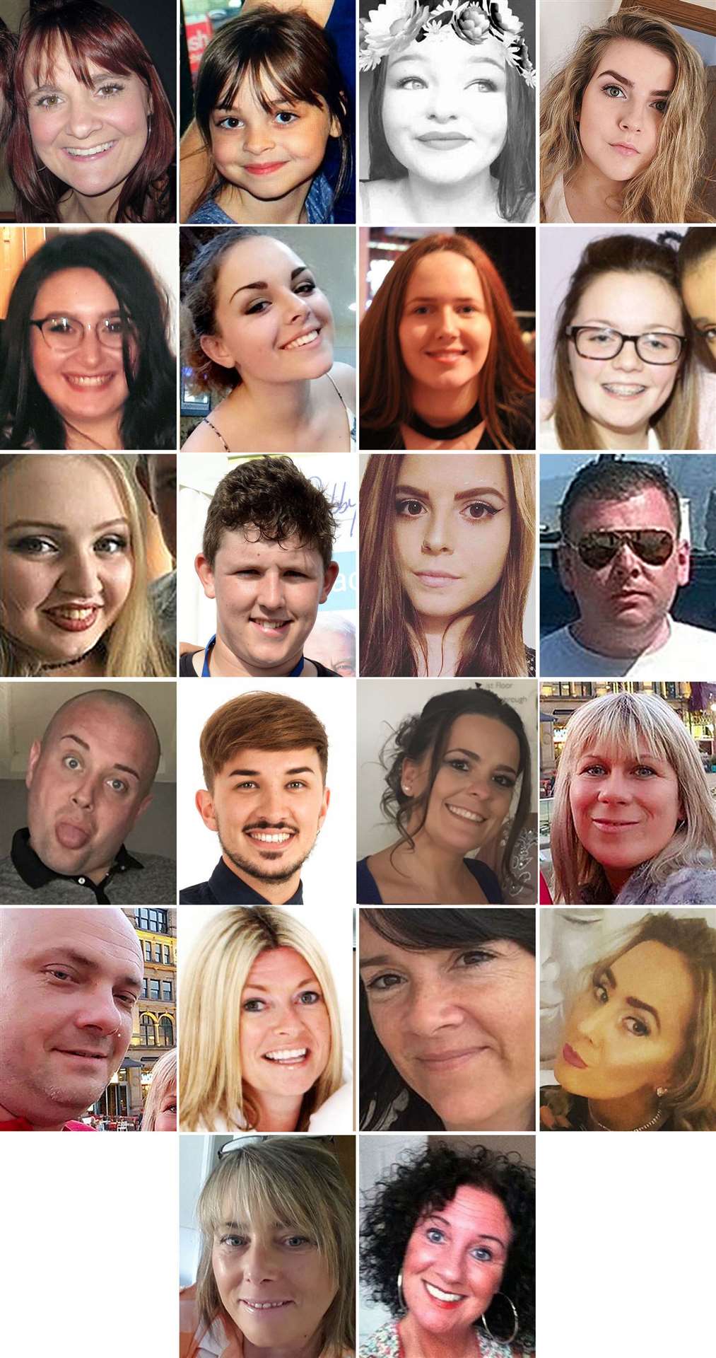 The 22 victims of the terror attack during the Ariana Grande concert at the Manchester Arena in May 2017 (GMP)